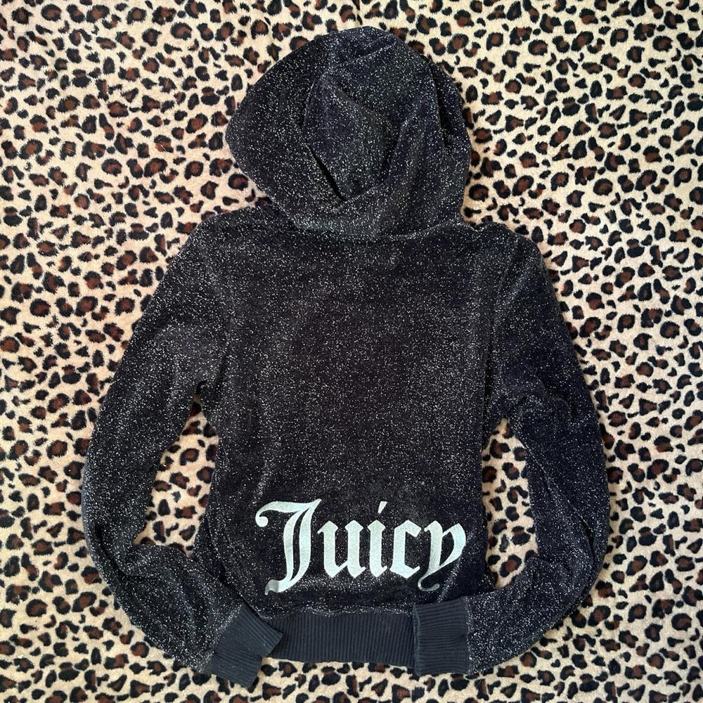 Juicy Couture glitter Black Hoodie